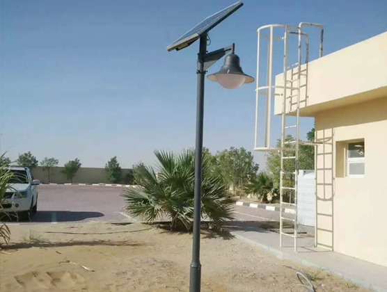 Project of solar garden light in Dubai