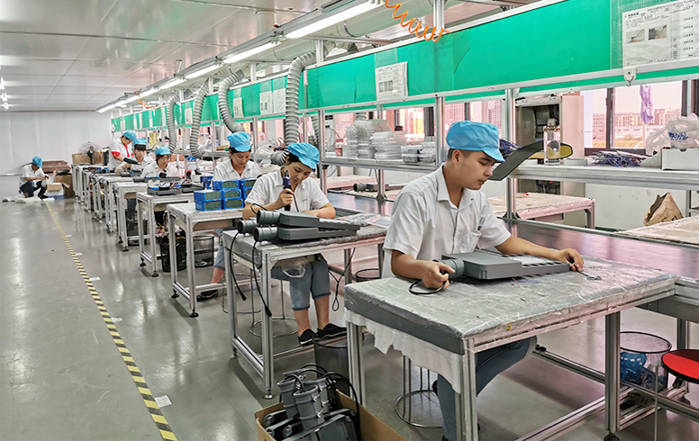 LED street lamp production workshop
