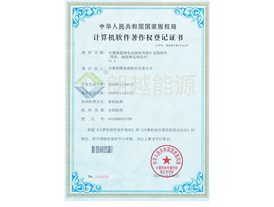 Computer Software Copyright Registration Certificate