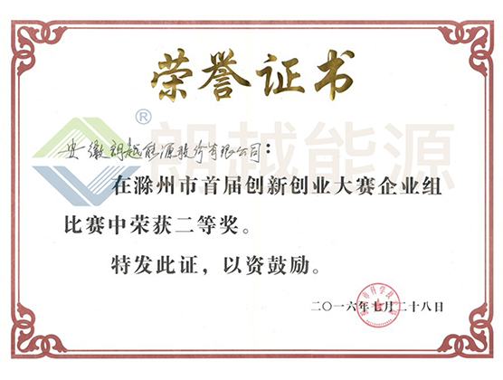 Certificate of Innovation and Entrepreneurship Competition